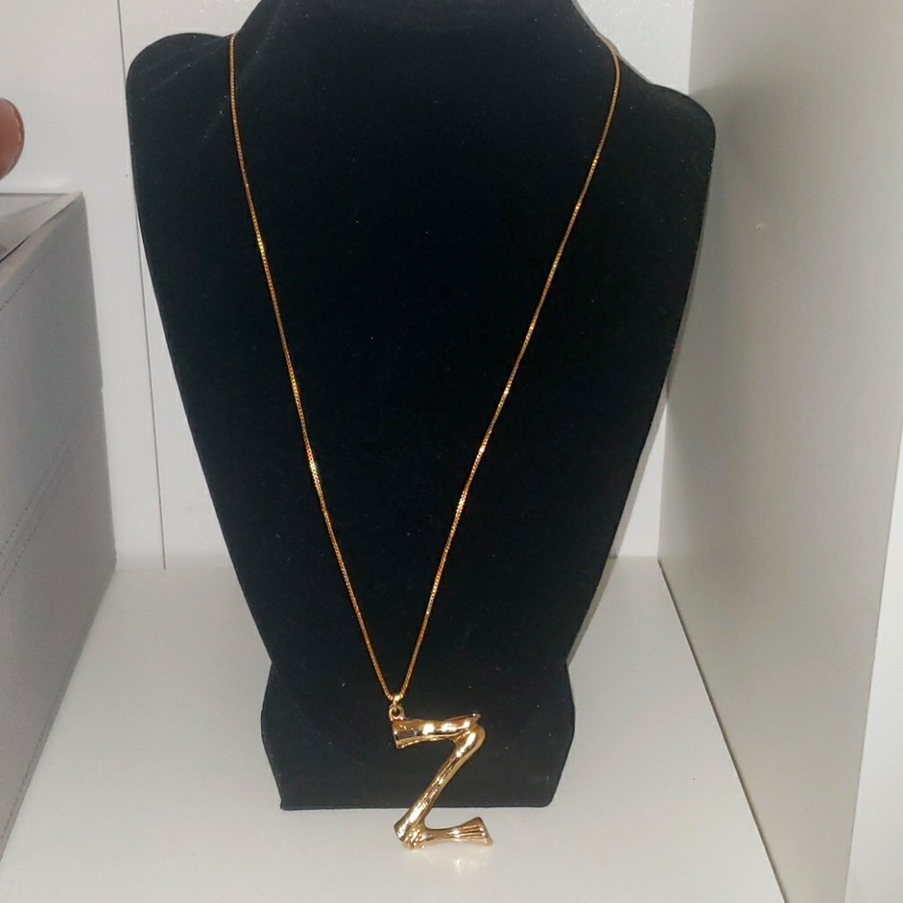 Gold Plated necklace with Z pendant